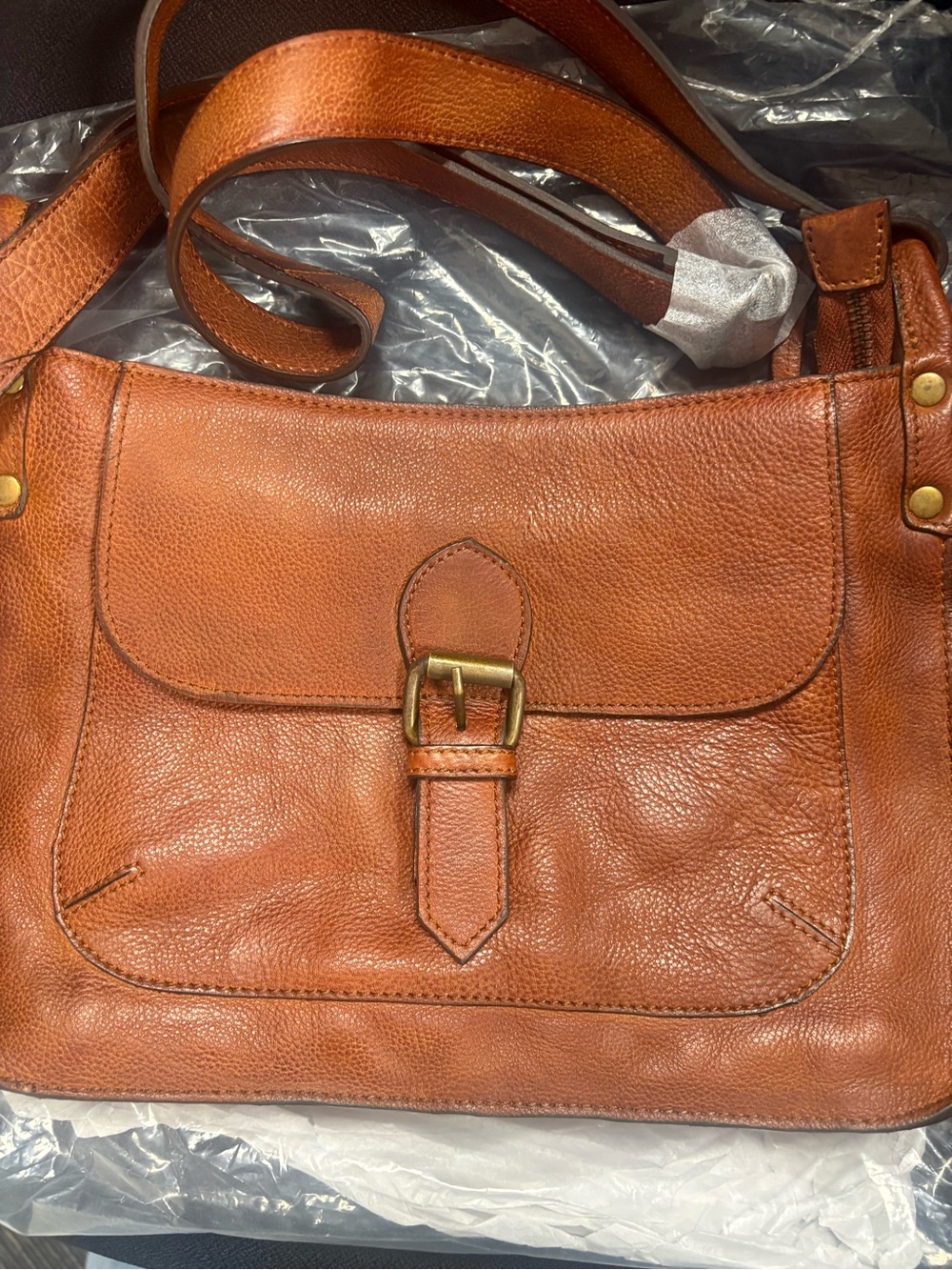 NWT! Northstyle Leather Crossbody Bag, Tan (COGNAQ) - Picture 2 of 8